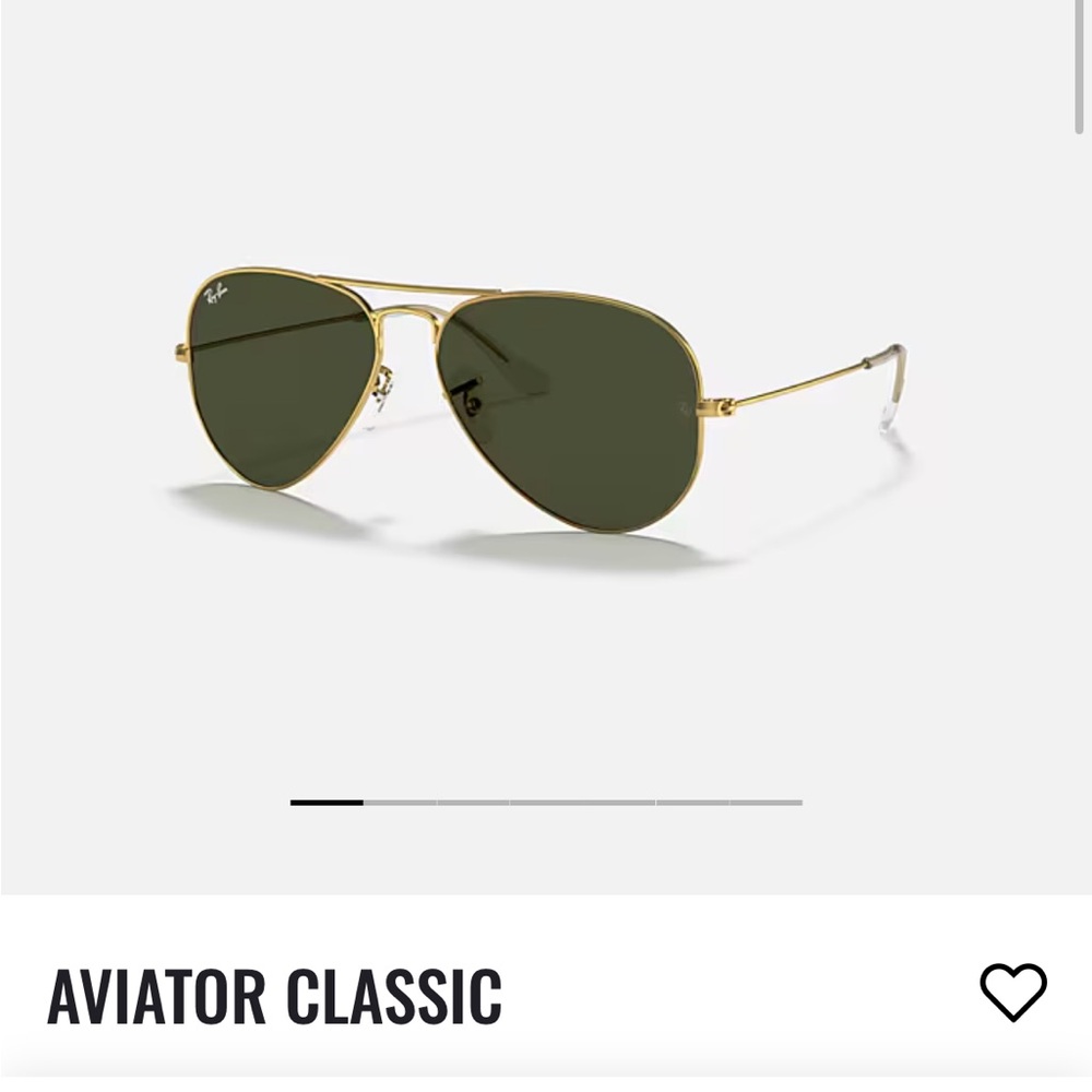 Ray-Ban Gold Aviator Sunglasses with Dark Lenses